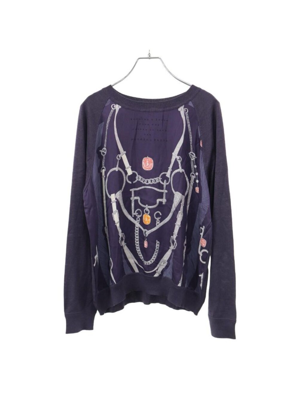 Hermes Etude Poor Une Parure de Gala Twillaine Cashmere Silk Knit Sweater
